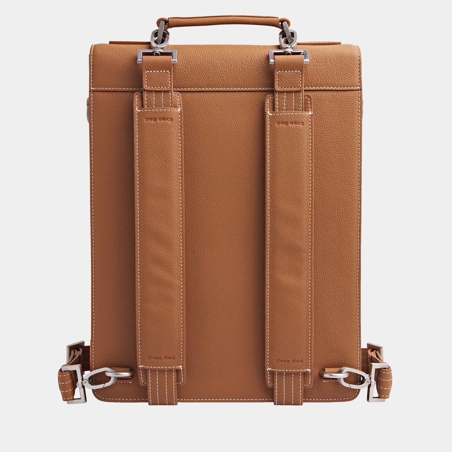 London Rucksack Tan Camel aus hochwertigem, genarbtem Leder handgefertigt