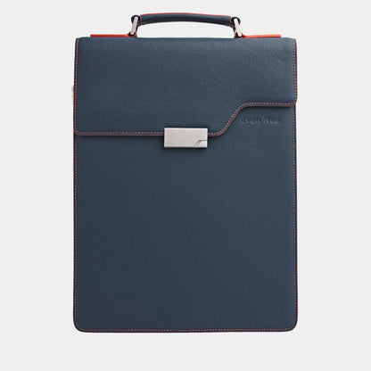 London Rucksack Petrol Blue aus hochwertigem, genarbtem Leder handgefertigt - HOLE-X-WORLD