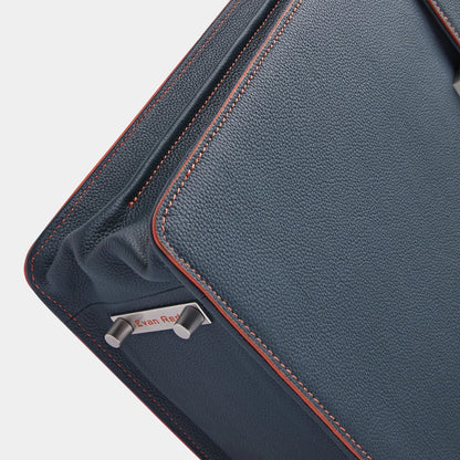 London Rucksack Petrol Blue aus hochwertigem, genarbtem Leder handgefertigt - HOLE-X-WORLD