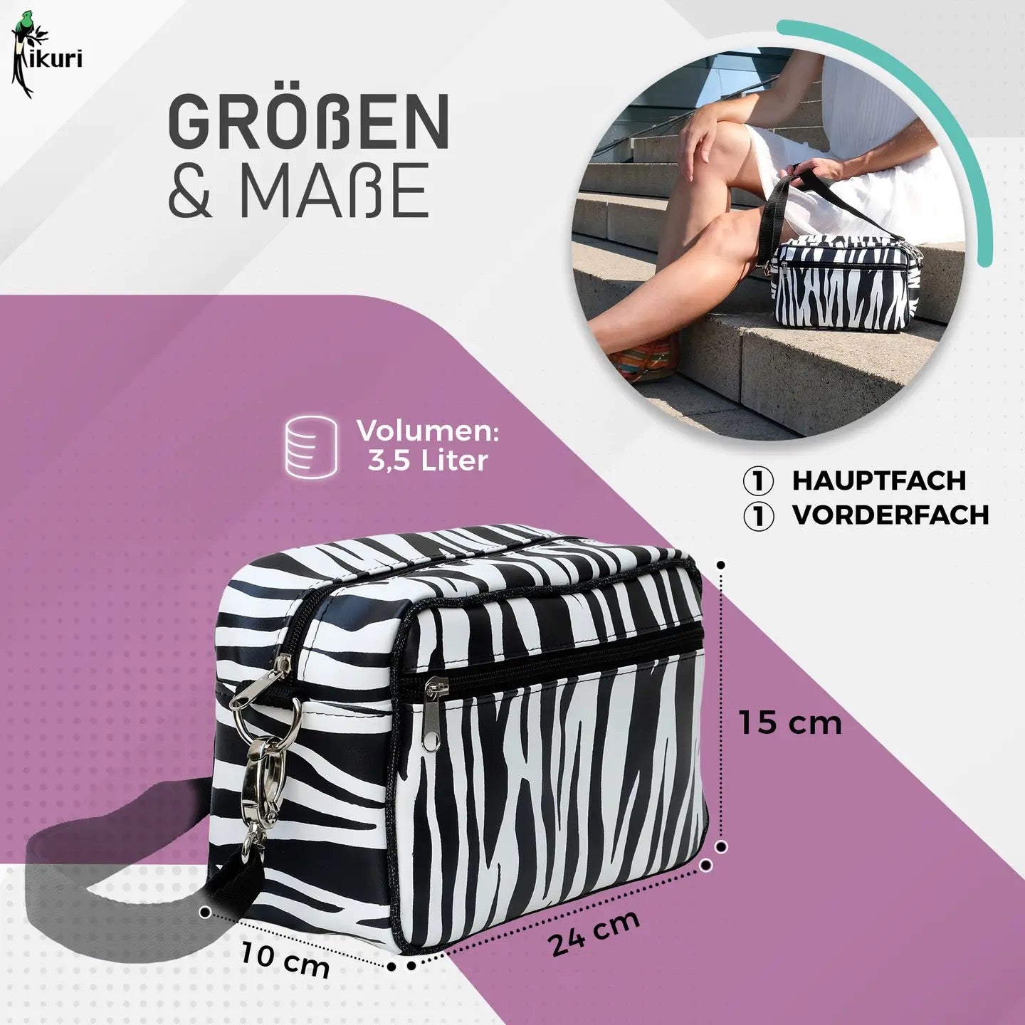 Lenkertasche Zebra