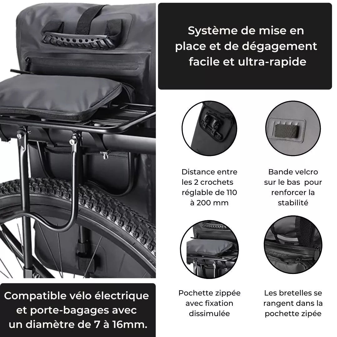 2-in-1 Fahrradtasche Ali Bordeaux