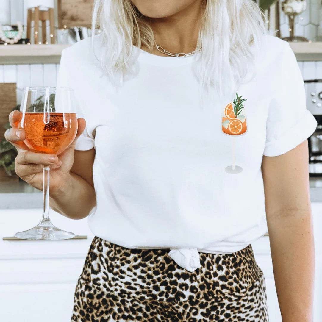 Tilda and Theo - T-Shirt Cocktail Spritz - BIOBAUMWOLLE Süßes Aperol Shirt Geschenk JGA