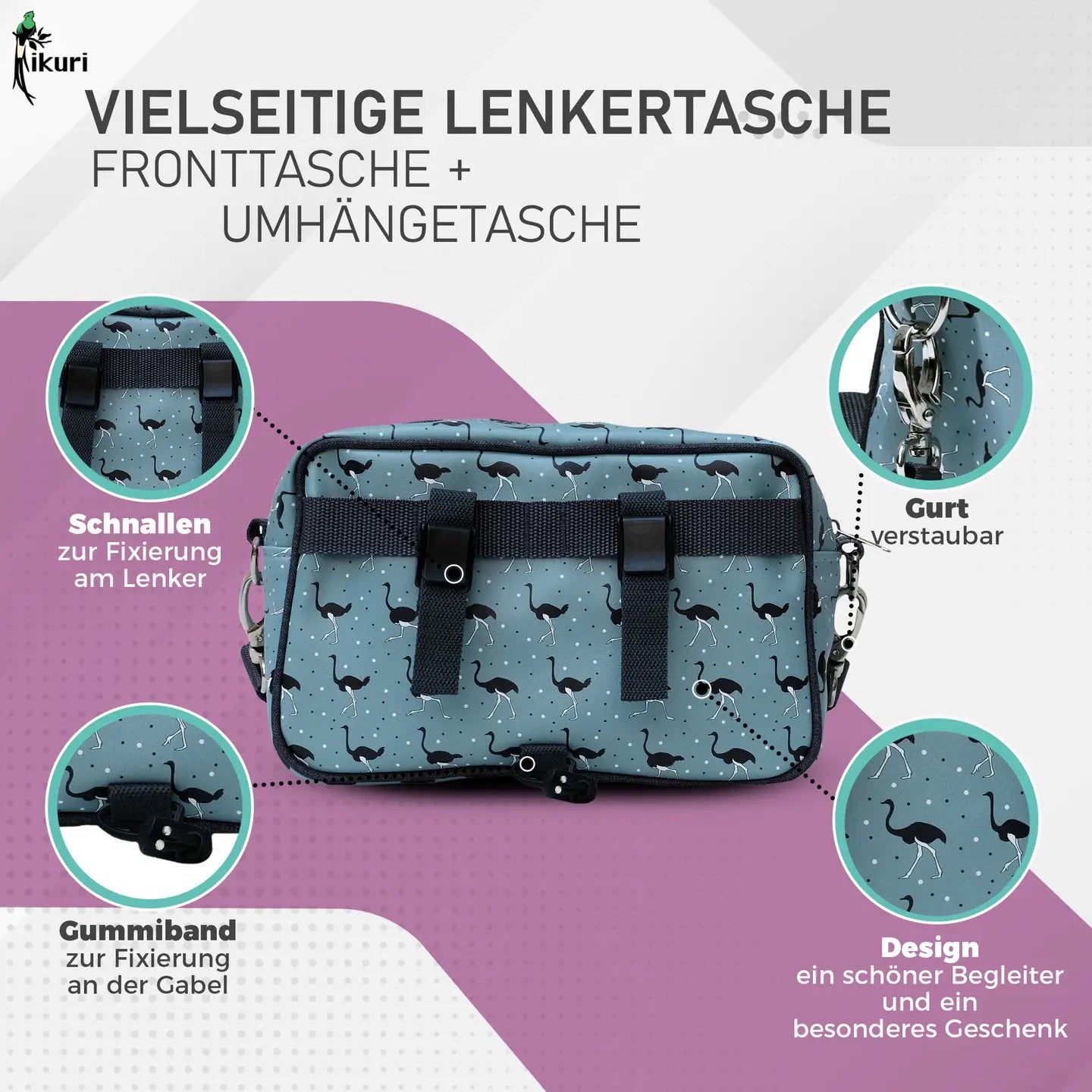 Lenkertasche Avestruz