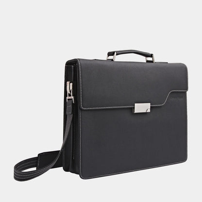 Amsterdam Aktentasche Petrol Blue aus hochwertigem, genarbtem Leder handgefertigt - HOLE-X-WORLD