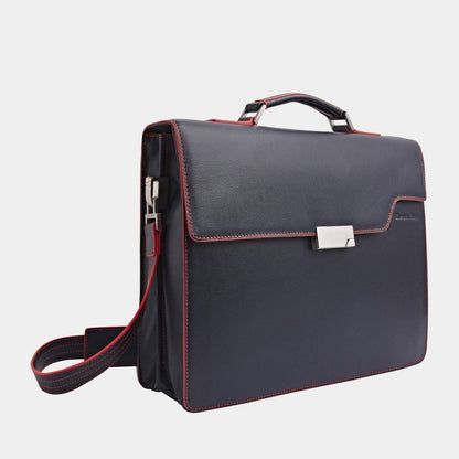 Amsterdam Aktentasche Tan Camel aus hochwertigem, genarbtem Leder handgefertigt - HOLE-X-WORLD