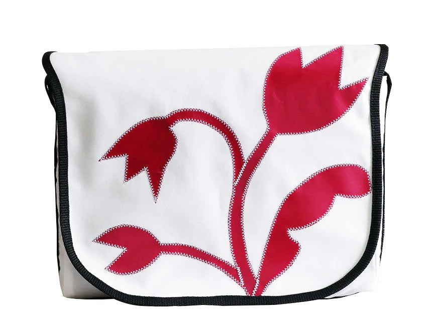 Kleine Segeltuchtasche Flower Power