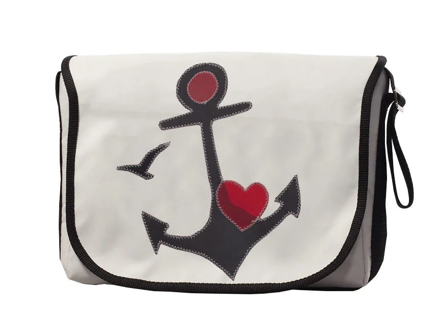 Kleine Segeltuchtasche Herzanker