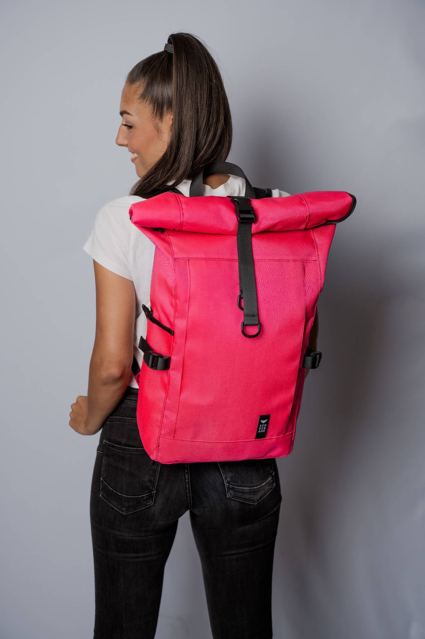 RED REBANE Purist PLUS - 2 in 1 Rucksack + Fahrradtasche in einem | pink - HOLE-X-WORLD