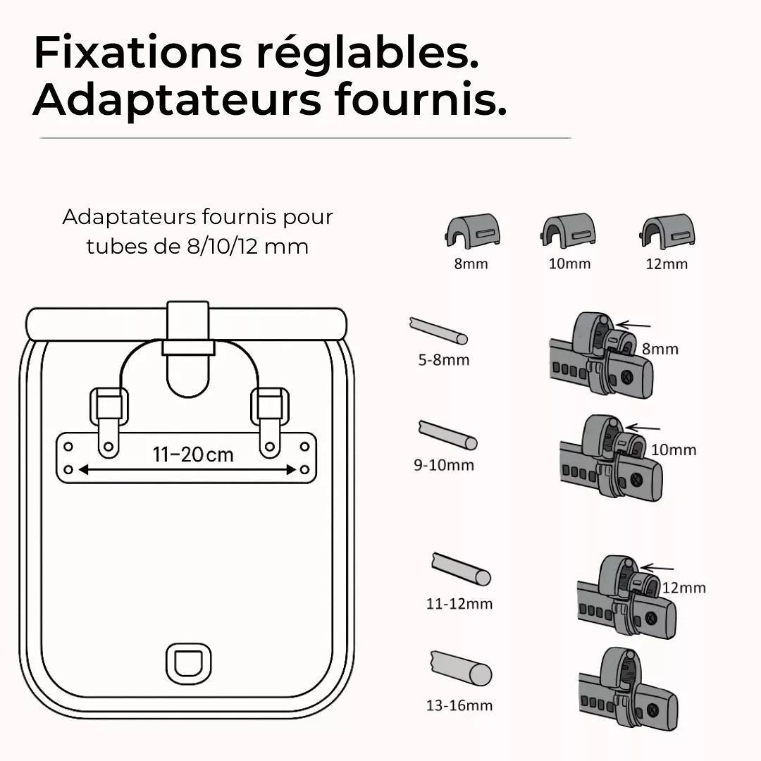 Badawin 4-in-1 Fahrradtasche Ali korallenrot