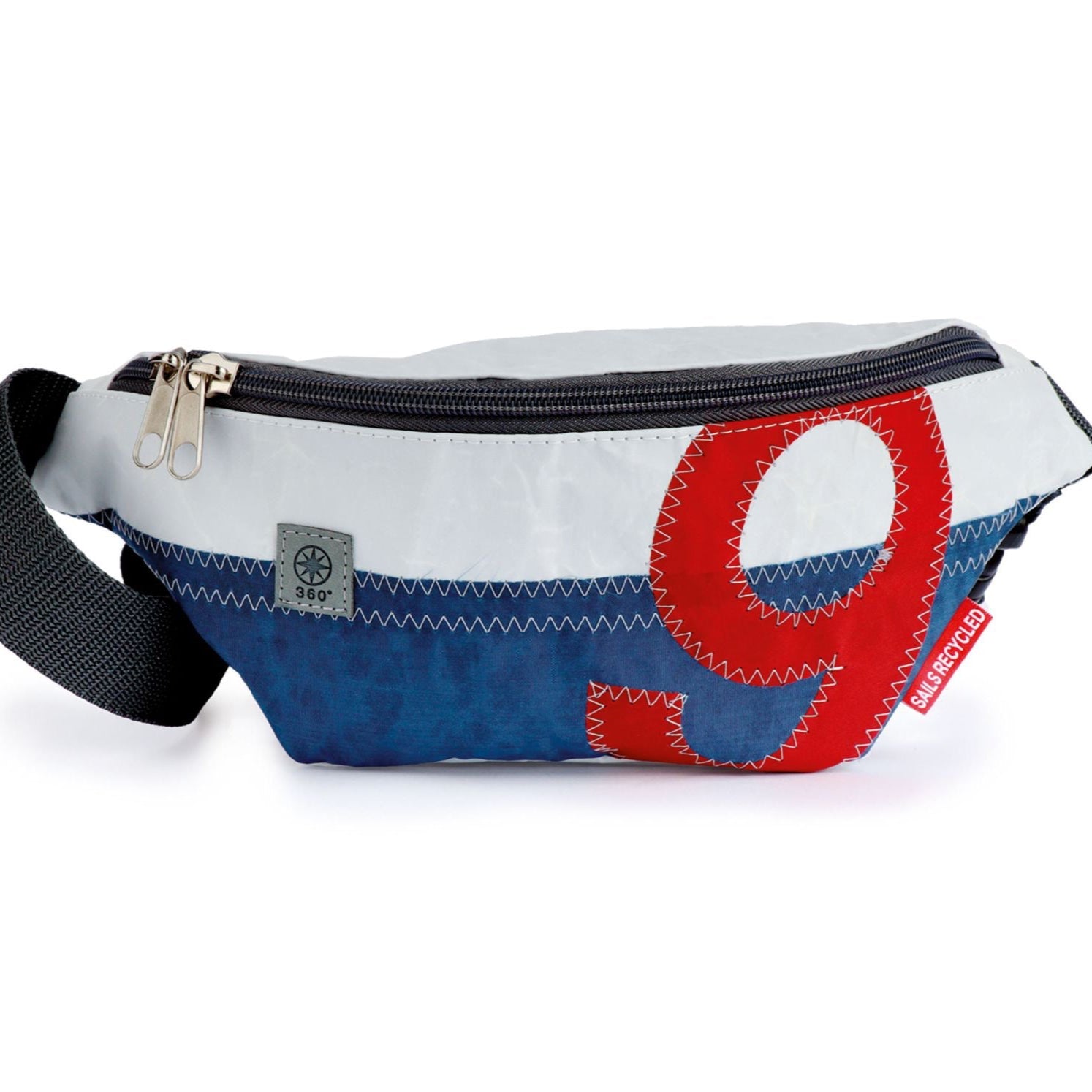 Guerteltasche "Knoten" weiß blau rot