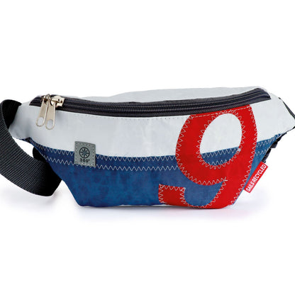 Guerteltasche "Knoten" weiß blau rot