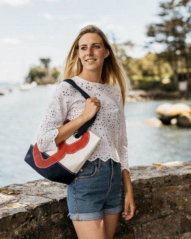 727 Sailbags Handtasche Legende N°3 * 100 % recycelte Segel * Null Abfall Ziel - HOLE-X