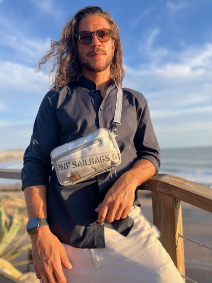 Hip bag "Nautik" mit "360° SAILBAGS GER" Stencil Aufdruck