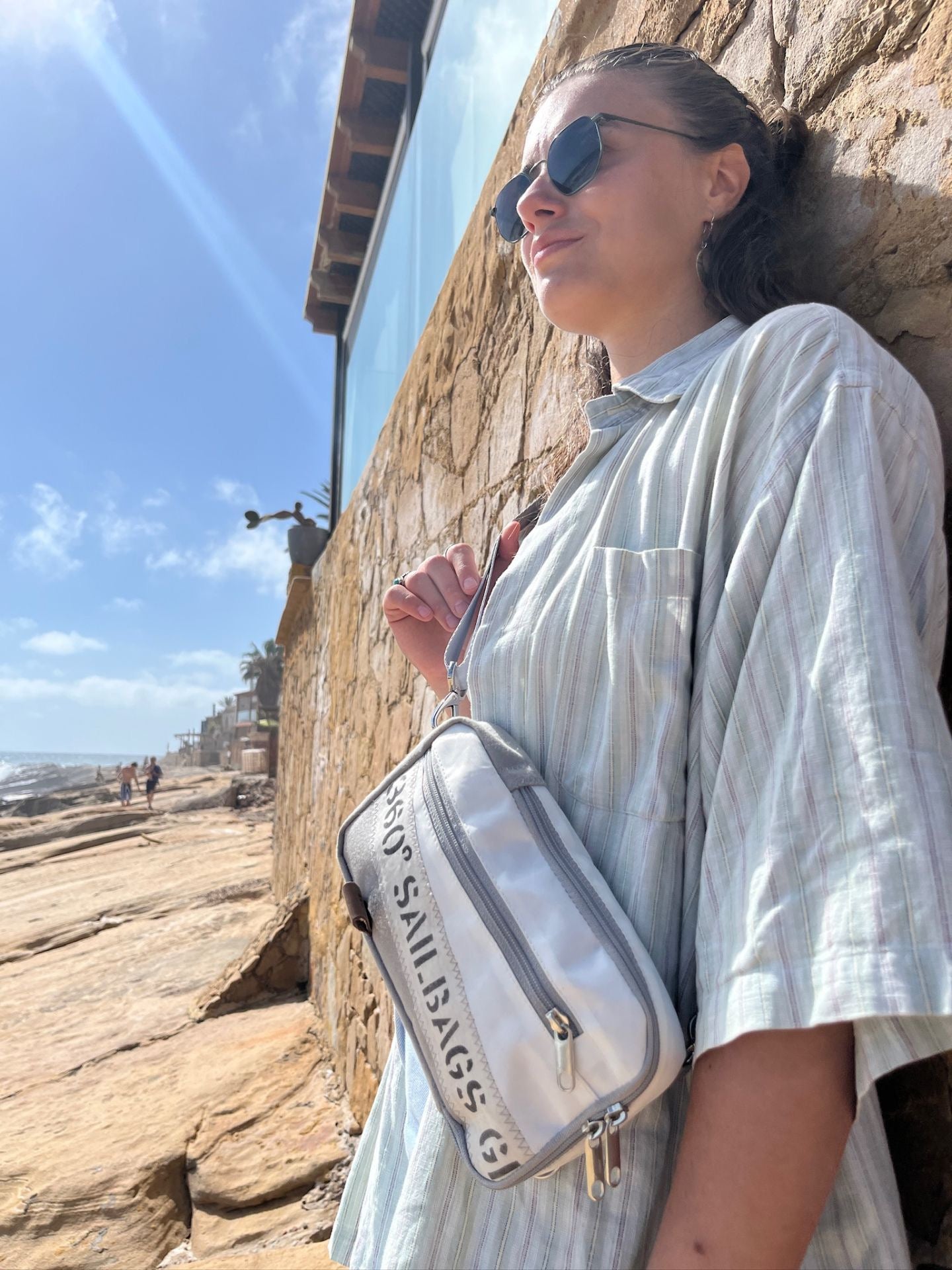 Hip bag "Nautik" mit "360° SAILBAGS GER" Stencil Aufdruck