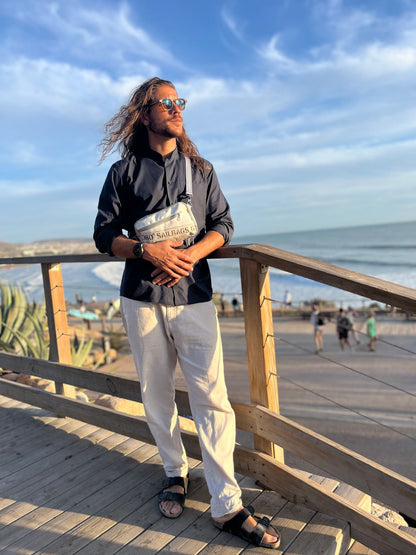 Hip bag "Nautik" mit "360° SAILBAGS GER" Stencil Aufdruck