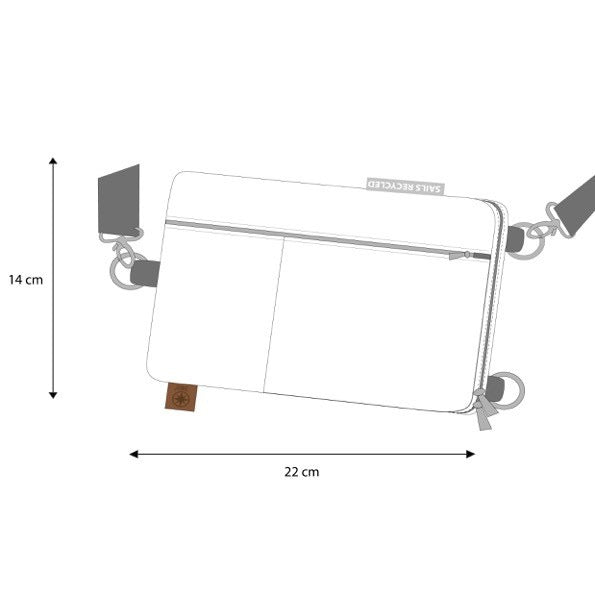 Hip bag aus Segeltuch "Nautik"