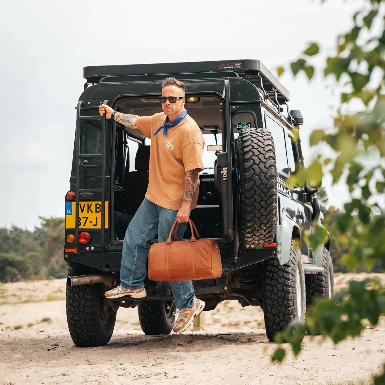 Leder Reisetasche Cognac Perth