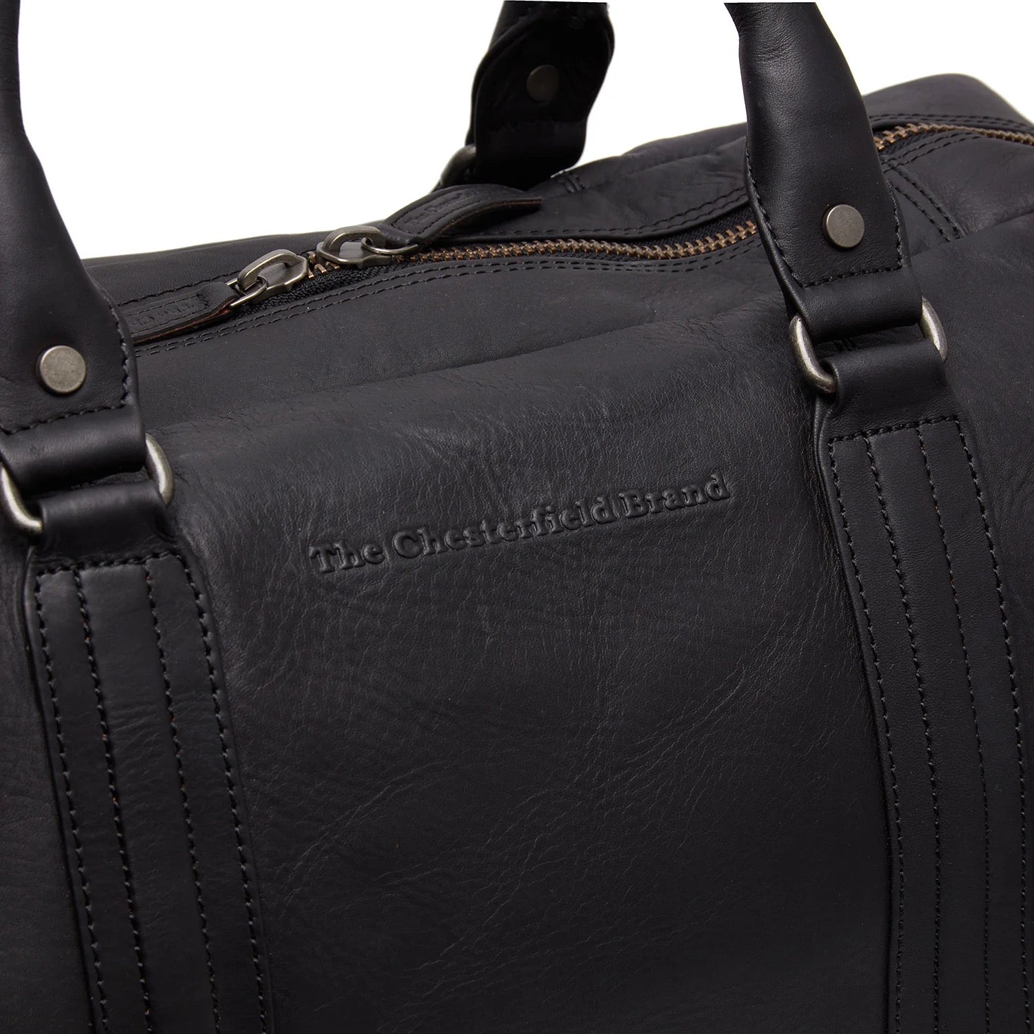 Leder Reisetasche Schwarz Perth