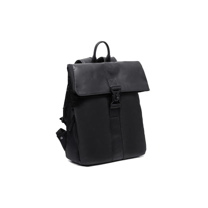 Leder Rucksack Trondheim schwarz