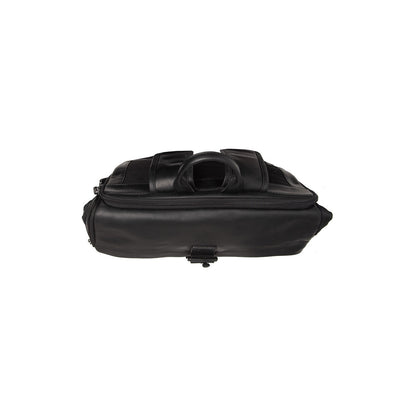 Leder Rucksack Trondheim schwarz