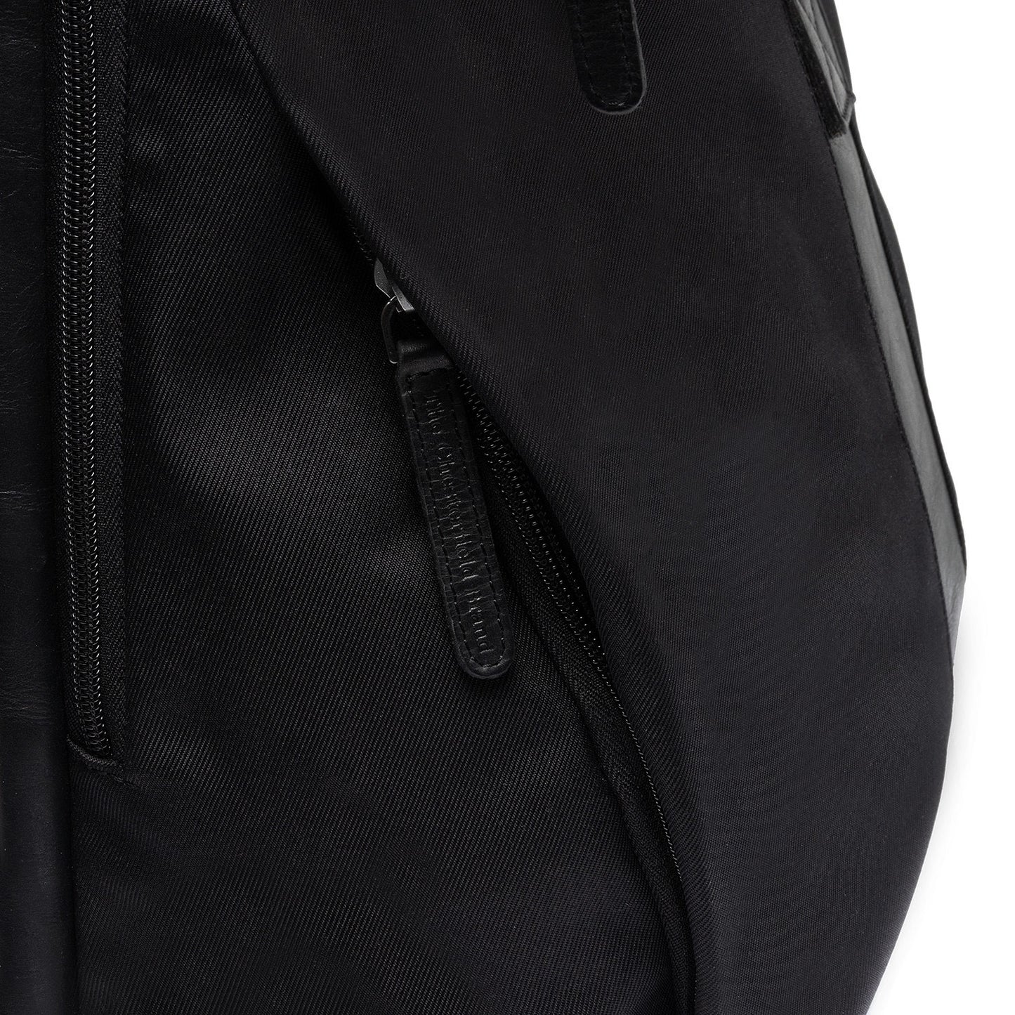 Leder Rucksack Trondheim schwarz