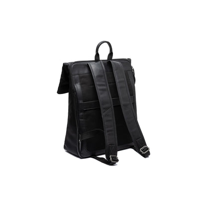 Leder Rucksack Trondheim schwarz