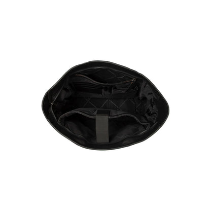 Leder Shopper Schwarz Monza