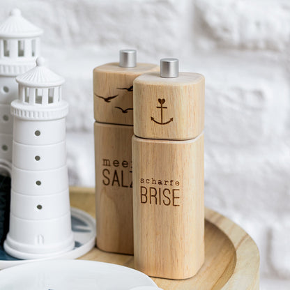 MEERESRAUSCHEN. SALZ- UND PFEFFERMÜHLE "MEER SALZ"