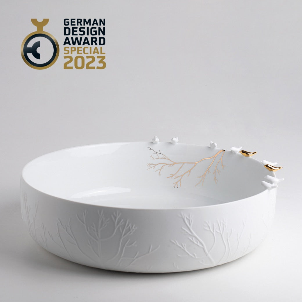 PORZELLANGESCHICHTEN "GROSSE VOGELSCHWARM SCHALE"