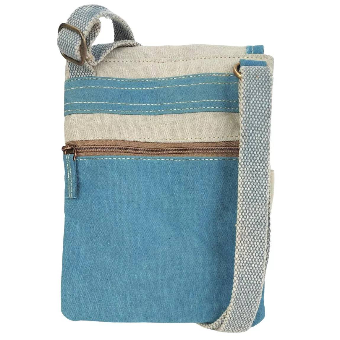Sunsa Damen Umhängetasche. Schultertasche in Maritim Stil. Handtasche aus Canvas ( Segeltuch). Kleine Crossbody Tasche für Frauen. - HOLE-X
