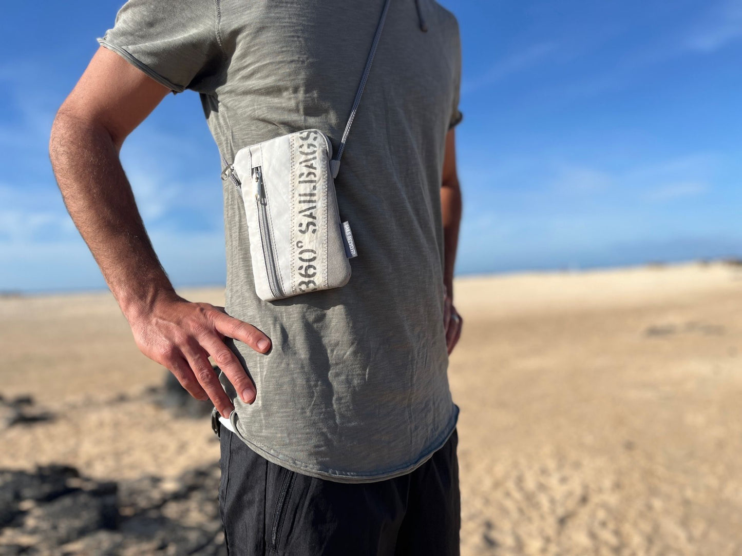 Handytasche aus Segeltuch "Nautik Lütt" mit Stencil Aufdruck