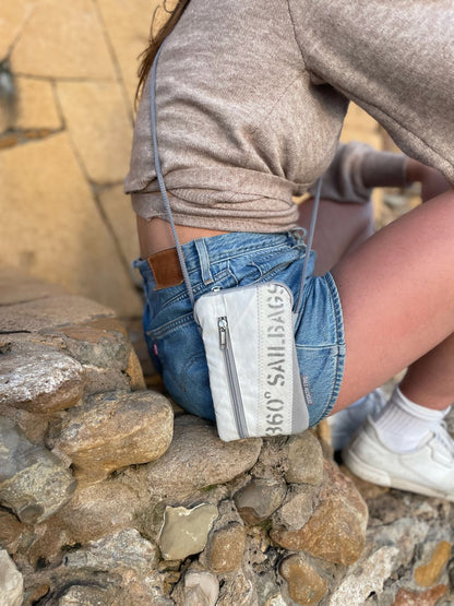 Handytasche aus Segeltuch "Nautik Lütt" mit Stencil Aufdruck