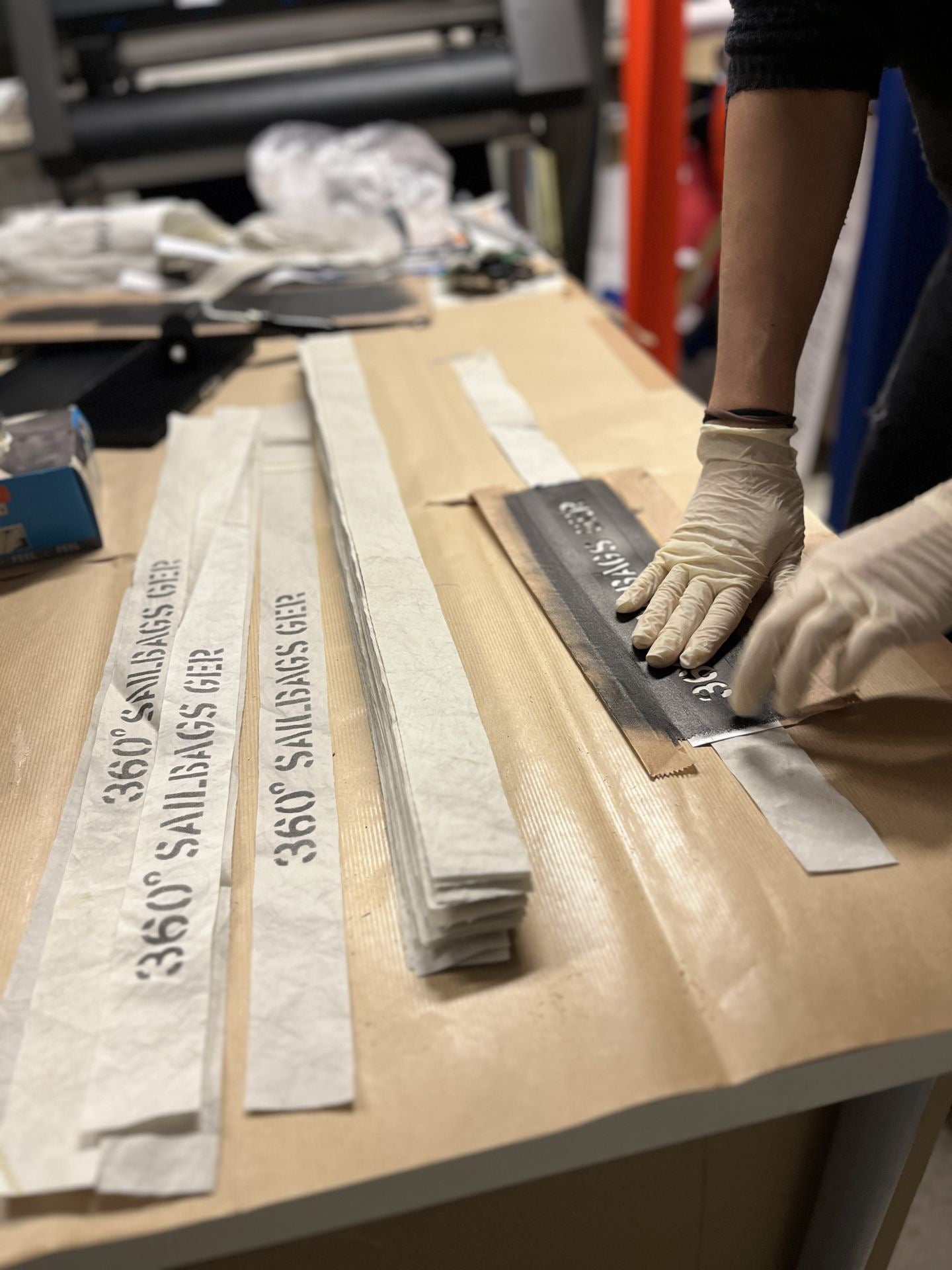 Handytasche aus Segeltuch "Nautik Lütt" mit Stencil Aufdruck