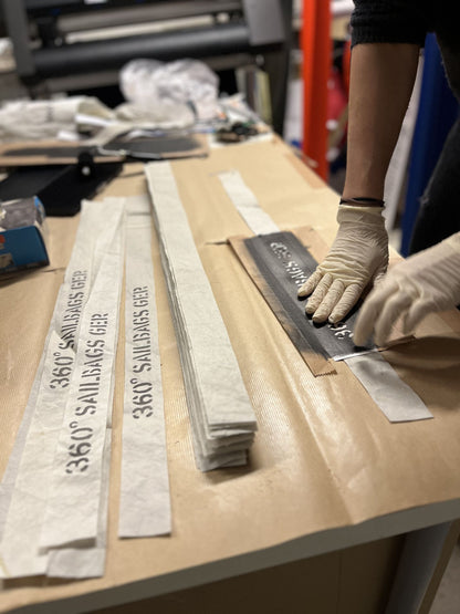 Handytasche aus Segeltuch "Nautik Lütt" mit Stencil Aufdruck