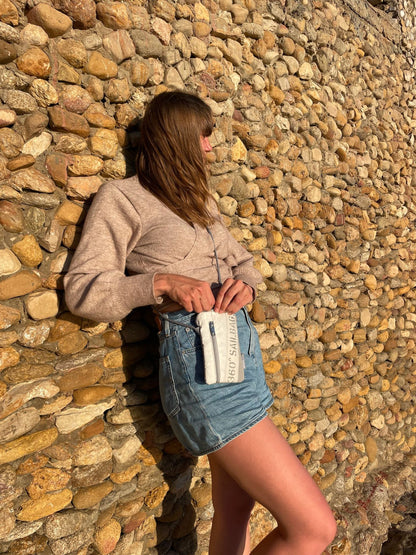 Handytasche aus Segeltuch "Nautik Lütt" mit Stencil Aufdruck