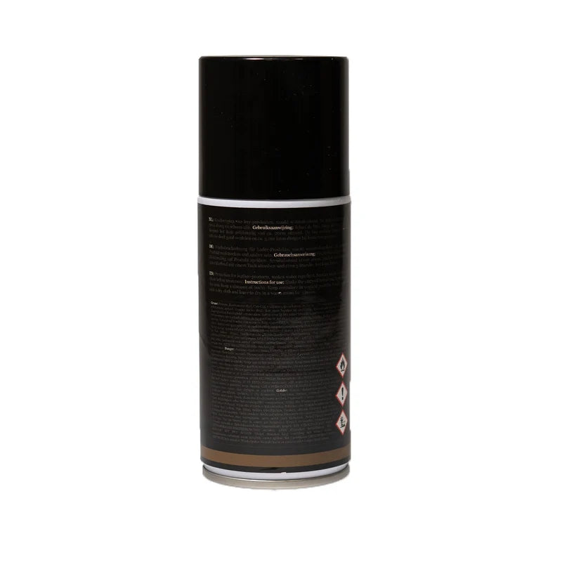 The Chesterfield Brand Wax Spray 150 ml – Rückseite mit Gebrauchsanweisung und Sicherheitshinweisen