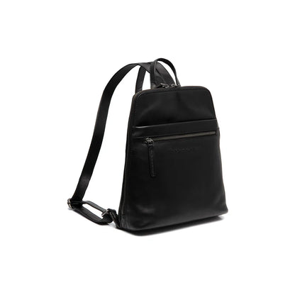 Leder Rucksack Linford Schwarz – Seitenansicht | Wax Pull Up Leder
