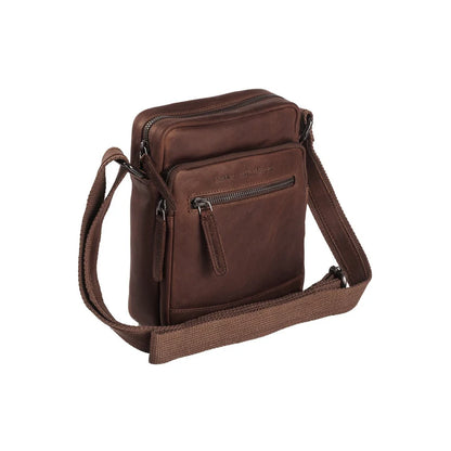 Leder Umhängetasche Birmingham Braun – The Chesterfield Brand | Lifestyle Frontansicht