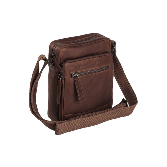 Leder Umhängetasche Birmingham Braun – The Chesterfield Brand | Lifestyle Frontansicht