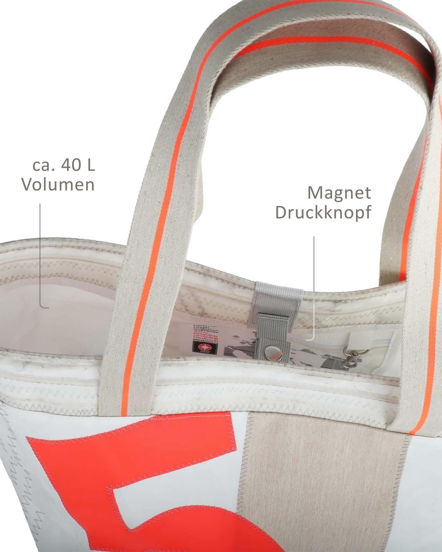 Strandtasche Watt von 360 Grad Ansicht Verschluss 