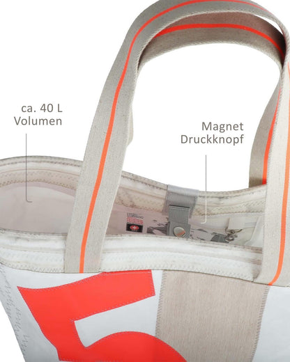 Strandtasche Watt von 360 Grad Ansicht Verschluss 