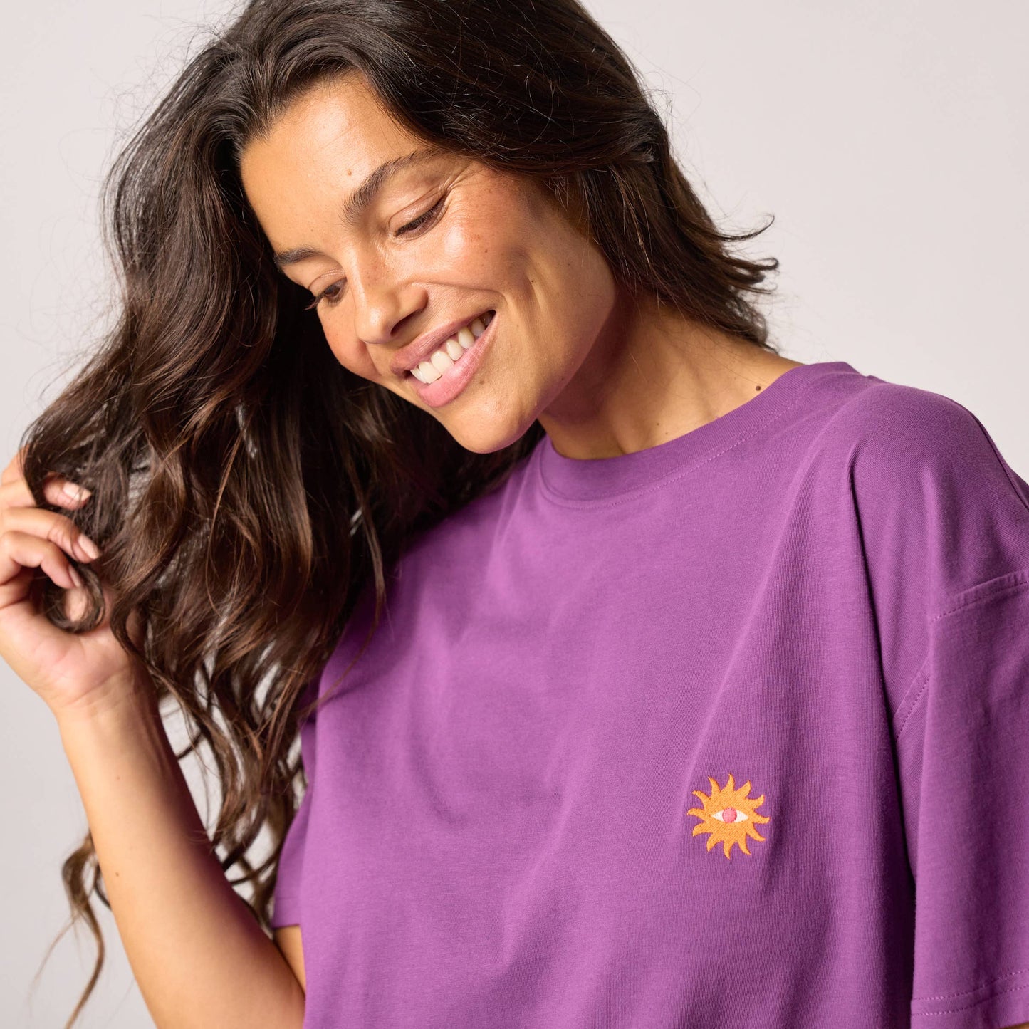 Damen T-Shirt Bio-Baumwolle Violett Größe L – BILLYBELT