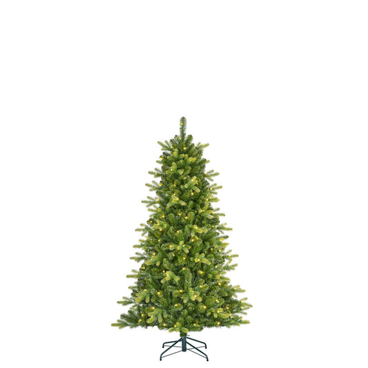 Künstlicher Weihnachtsbaum Dayton mit LED-Beleuchtung – H120 x Ø81 cm – Grün - HOLE-X-WORLD