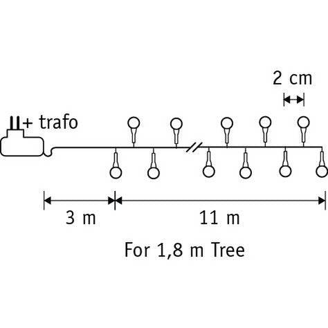 Schlangen-Weihnachtsbaumbeleuchtung Beere mit 550 LED-Lichtern – L1400 cm – klassisches Weiß - HOLE-X-WORLD