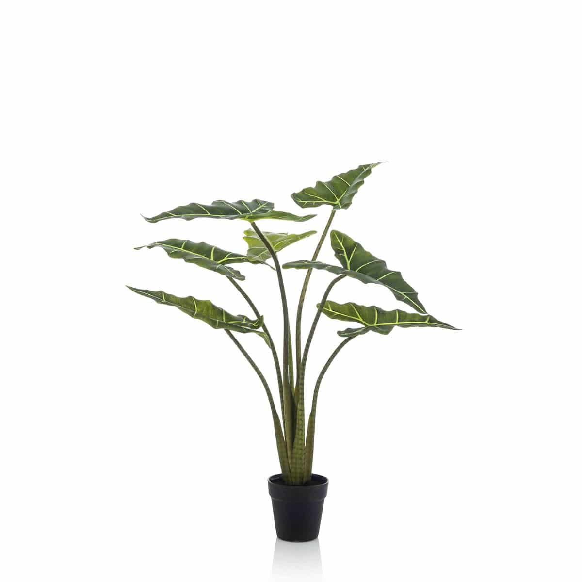 Künstliche Pflanze - Alocasia Frydek - Elefantenohr - 90 cm - HOLE-X-WORLD