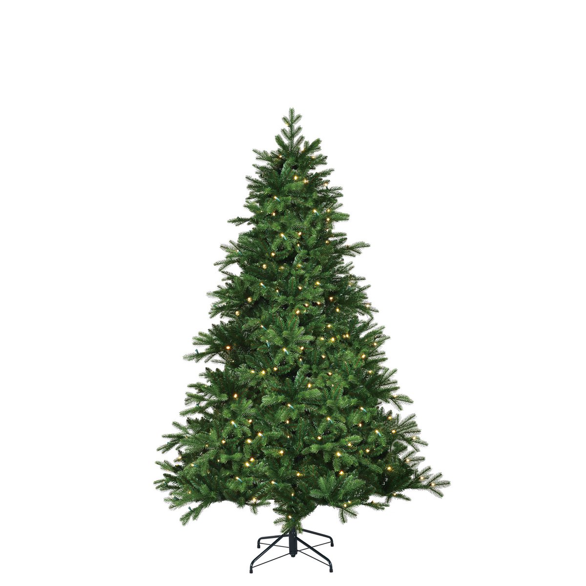 Brampton Künstlicher Weihnachtsbaum mit LED-Beleuchtung – H185 x Ø127 cm – Grün - HOLE-X-WORLD