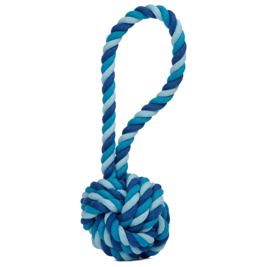 Maxi Schleuderball Rope Toy - Dog Blue 9x9x22 cm