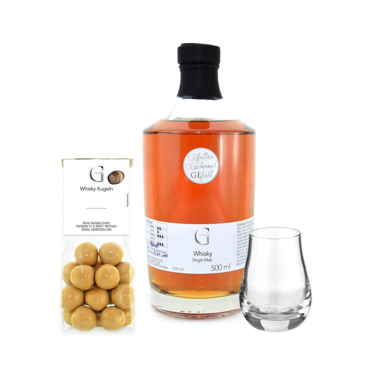 WHISKY SET – großer Single Malt Whisky, & Whisky Glas