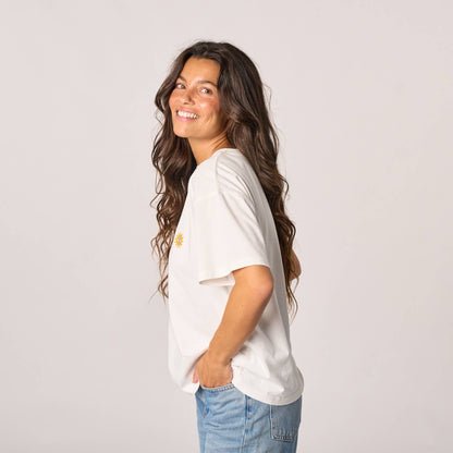 Damen T-Shirt Bio-Baumwolle Weiß Größe M – BILLYBELT