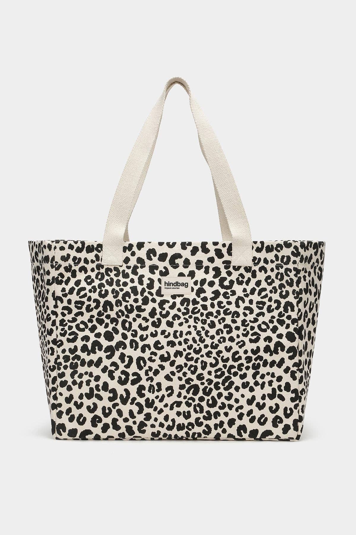 Shopper Tasche Claude Leopard in Ecru - Vorderansicht
